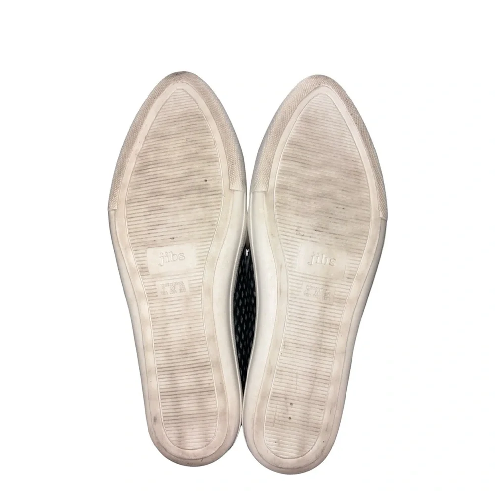 Jibs Slim Slip-On Fashion Sneaker‎ Flat In Jet Black + Onyx Women’s Size 7